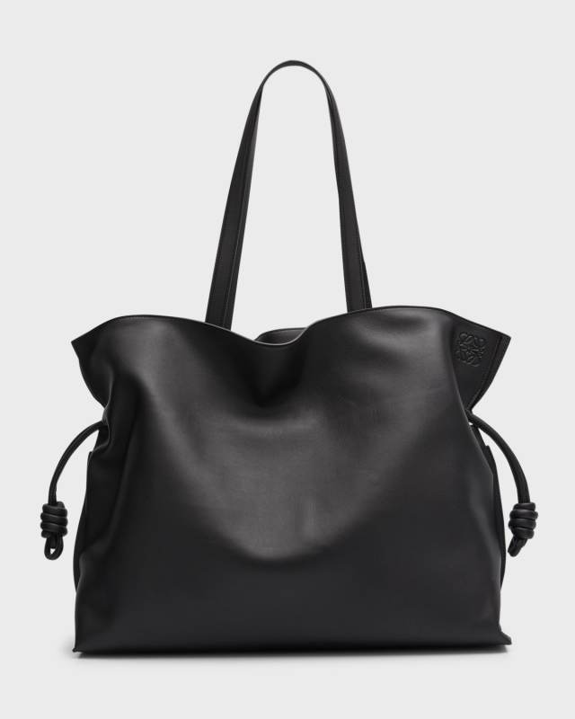 Flamenco XL Shoulder Bag in Napa Leather with Blind Embossed Anagram